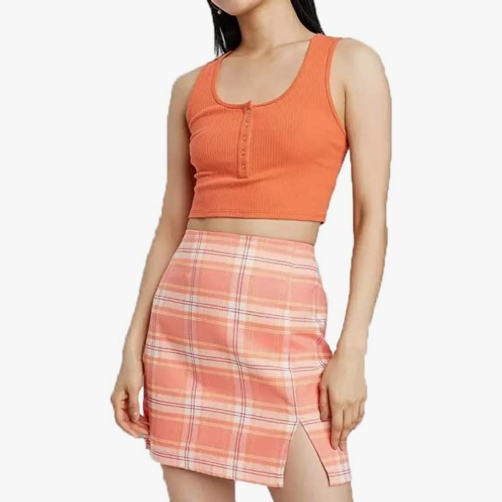(B18) Wild Fable Women's Notch Front Mini Skirt, Size 14, NWT